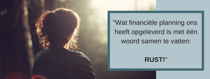 rust financiële planning