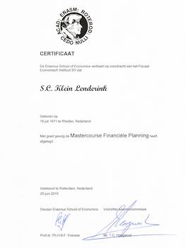 Sandra Klein Lenderink Master Financieel Planner