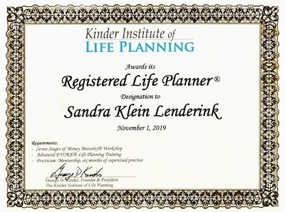 Sandra Klein Lenderink life planner